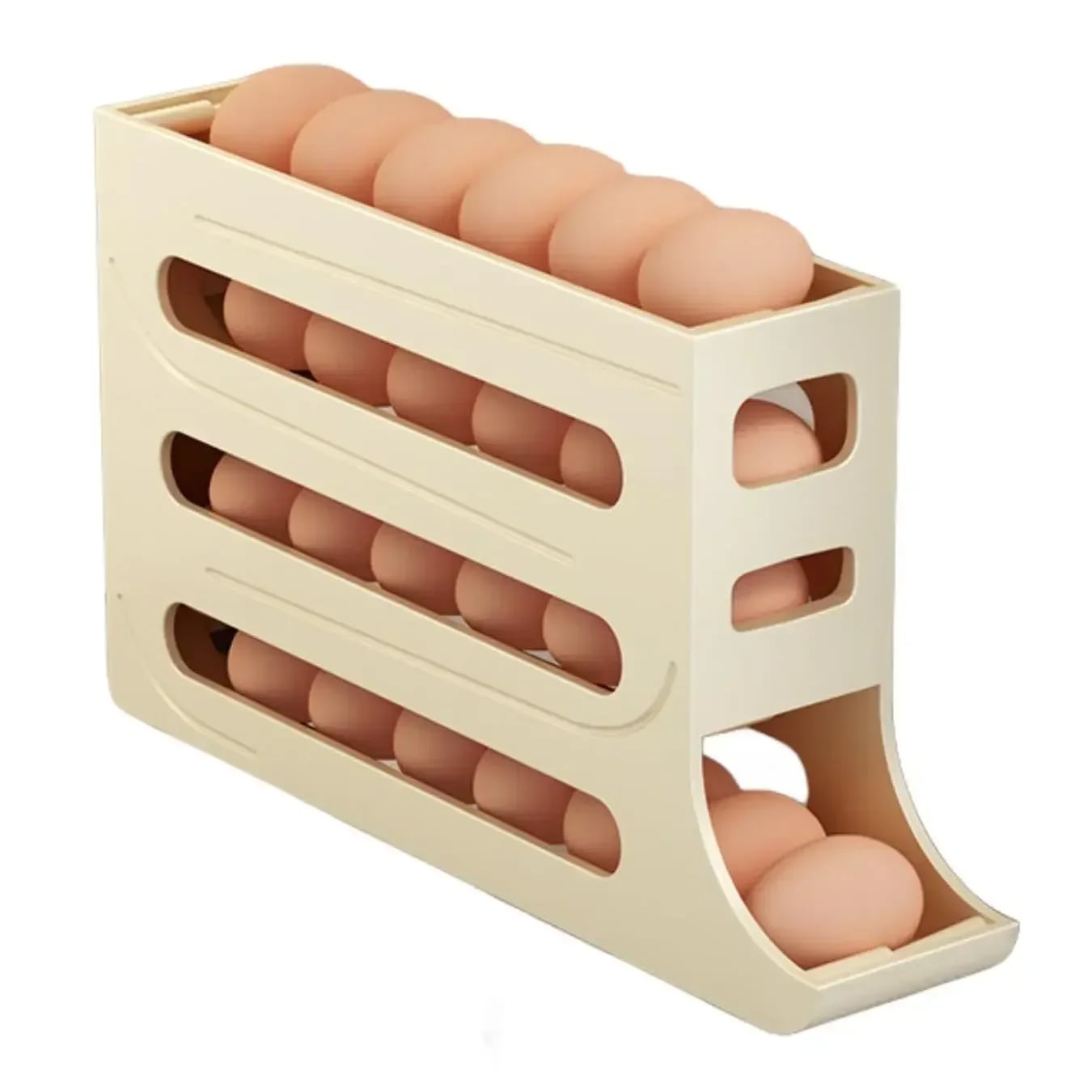 4-Tier Automatic Egg Storage Rack for Refrigerator