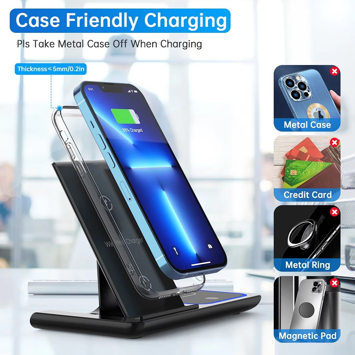 3 in 1 Wireless Charging Stand 