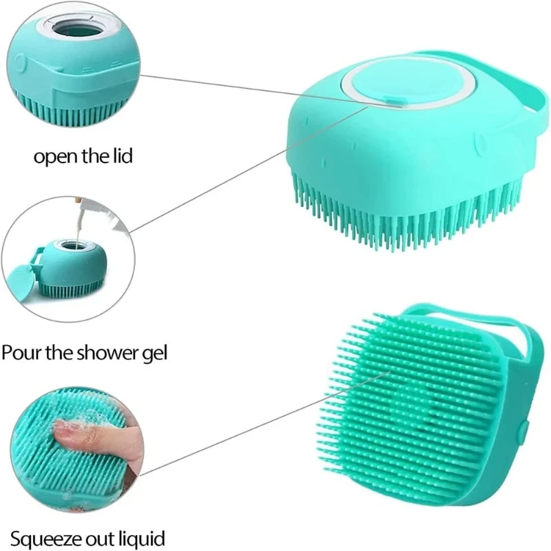 Dog Brush with Shampoo Dispenser