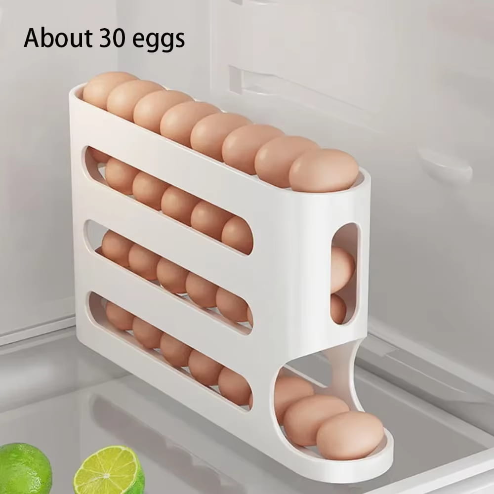 4-Tier Automatic Egg Storage Rack for Refrigerator