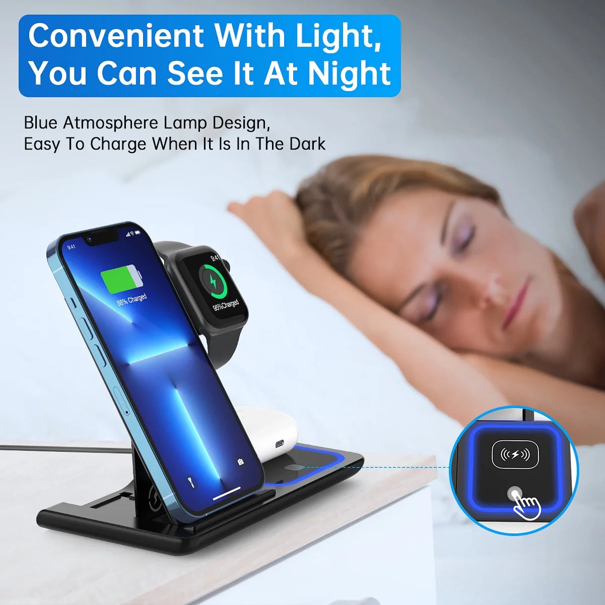 3 in 1 Wireless Charging Stand 